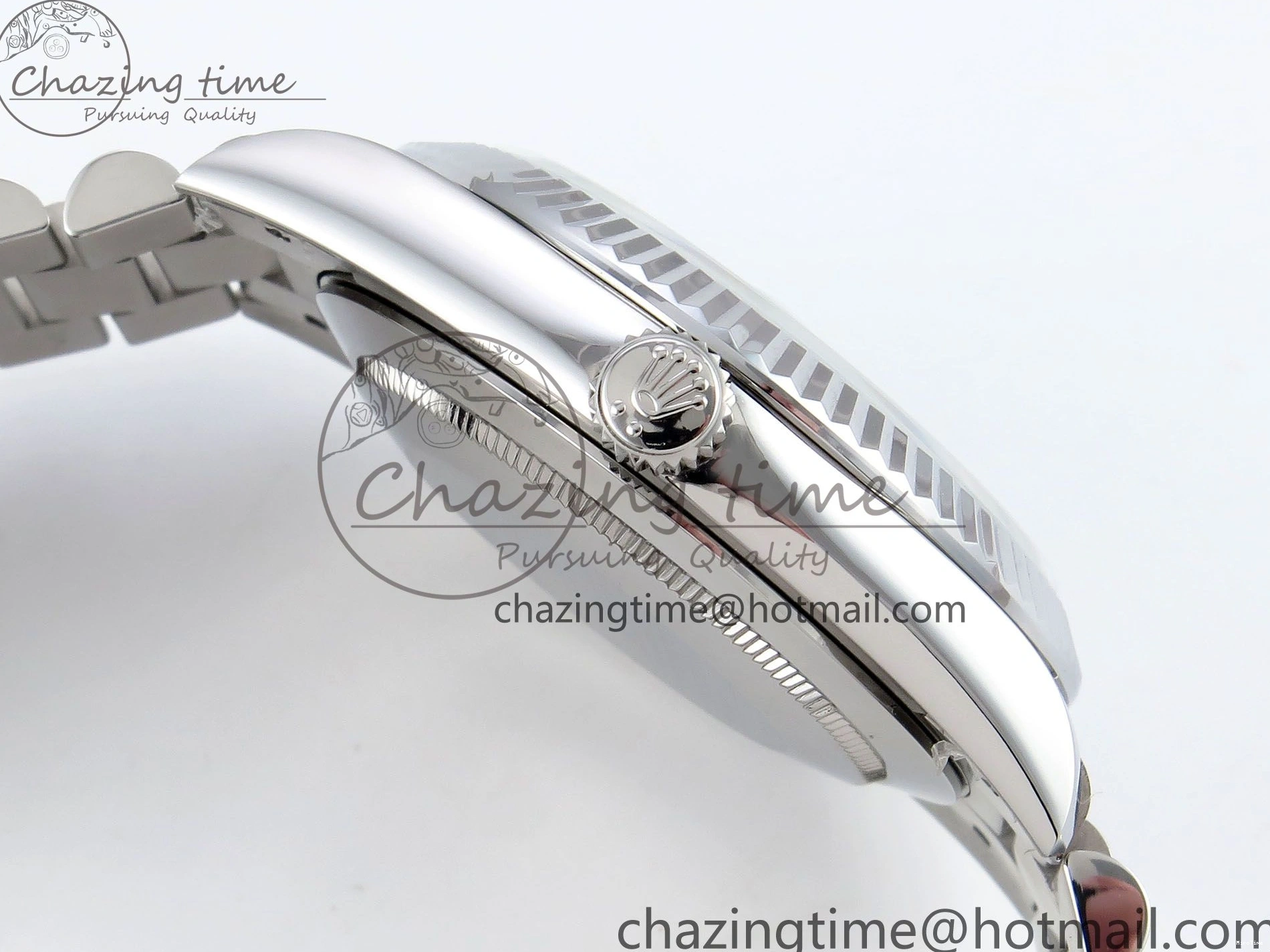 MiroTime 0226 GoodFit DayDate 40 SS JDF 904L Steel Silver Crystal Dial on President Bracelet VR3255 V3 (Gain Weight) 1431